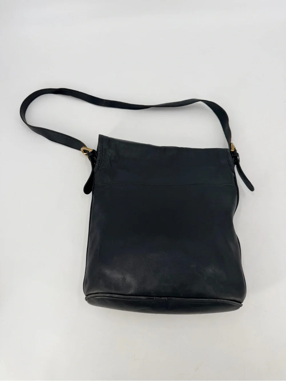 Vintage 90s Coach Whitney Flap Satchel Bag Dark Blue FLAWS